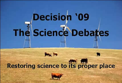 Decision '09, The Science Debates, Cows grazing nearby turbines
